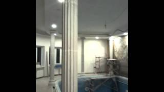 Бетонные колонны (окончание установки).